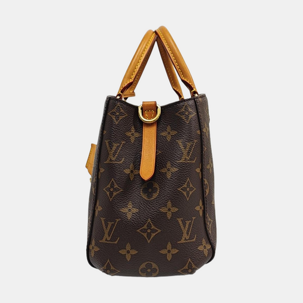 MONTAIGNE BB Monogram Coated Canvas Brown