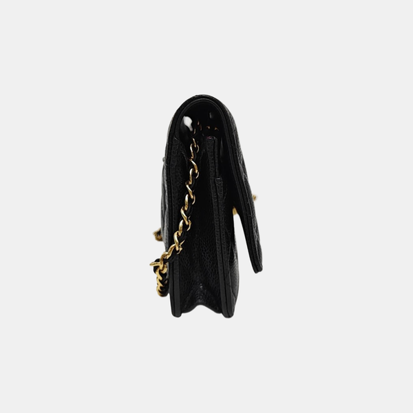 WOC Quilted Grained Calfskin Black