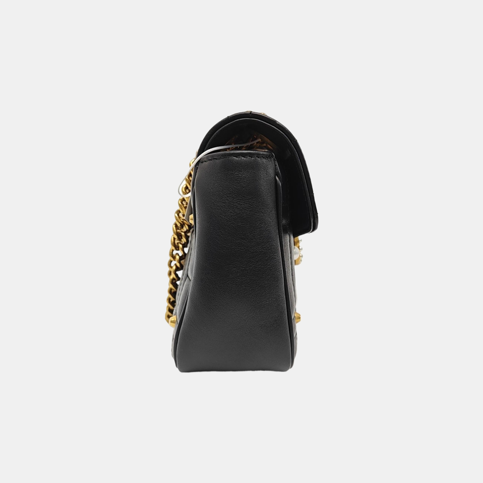 GG Marmont Medium Quilted Calfskin Black