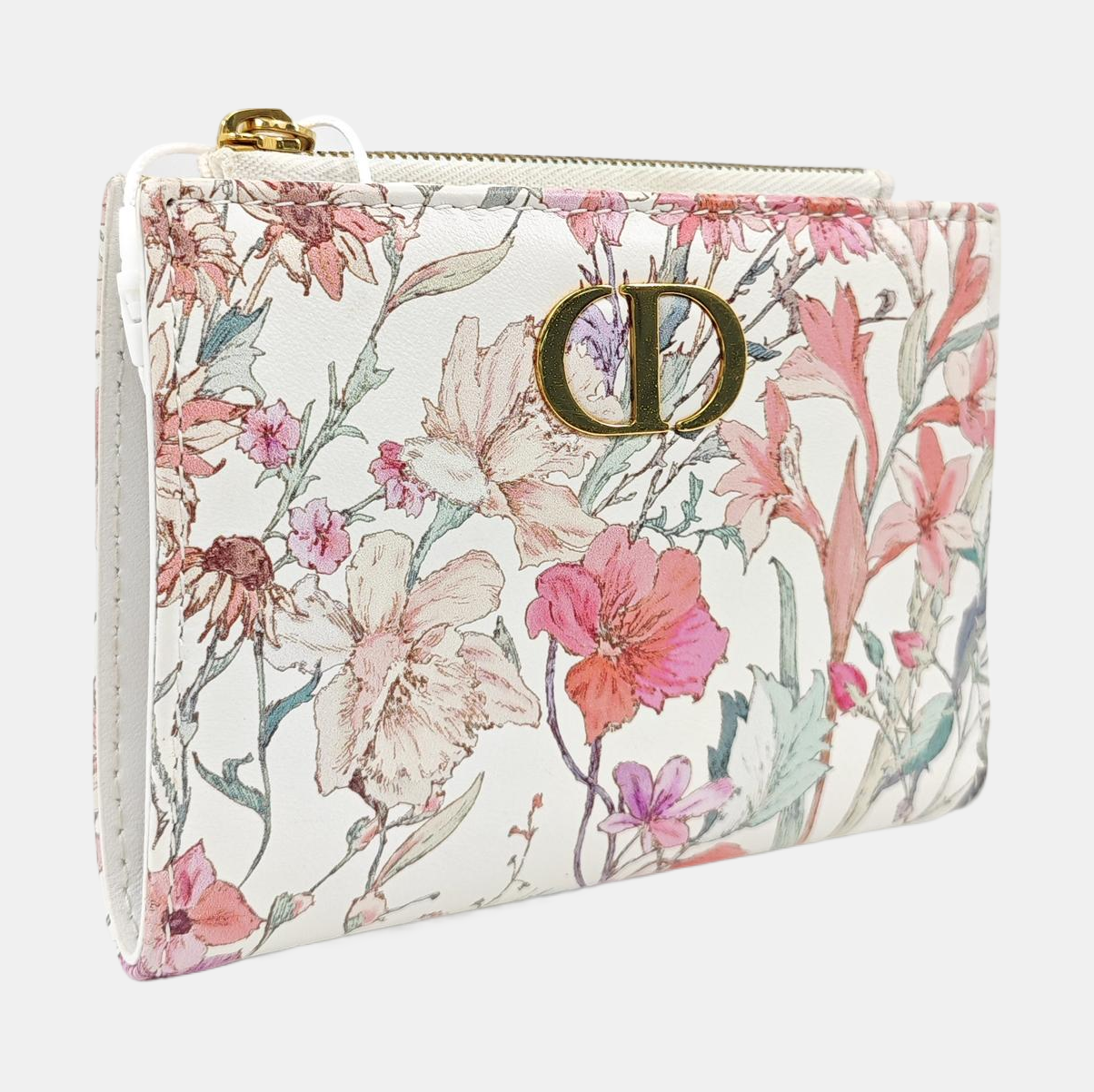 Lady Dior Super Mini Calfskin White Wallet