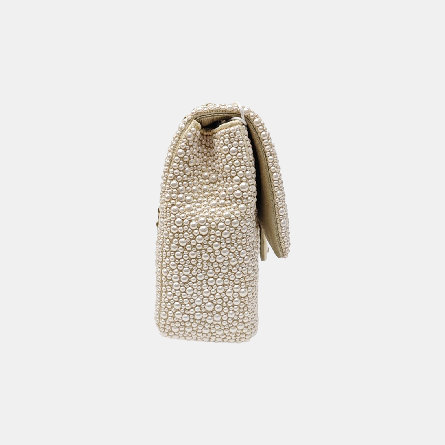Quilted Special Material Shoulder Bag White