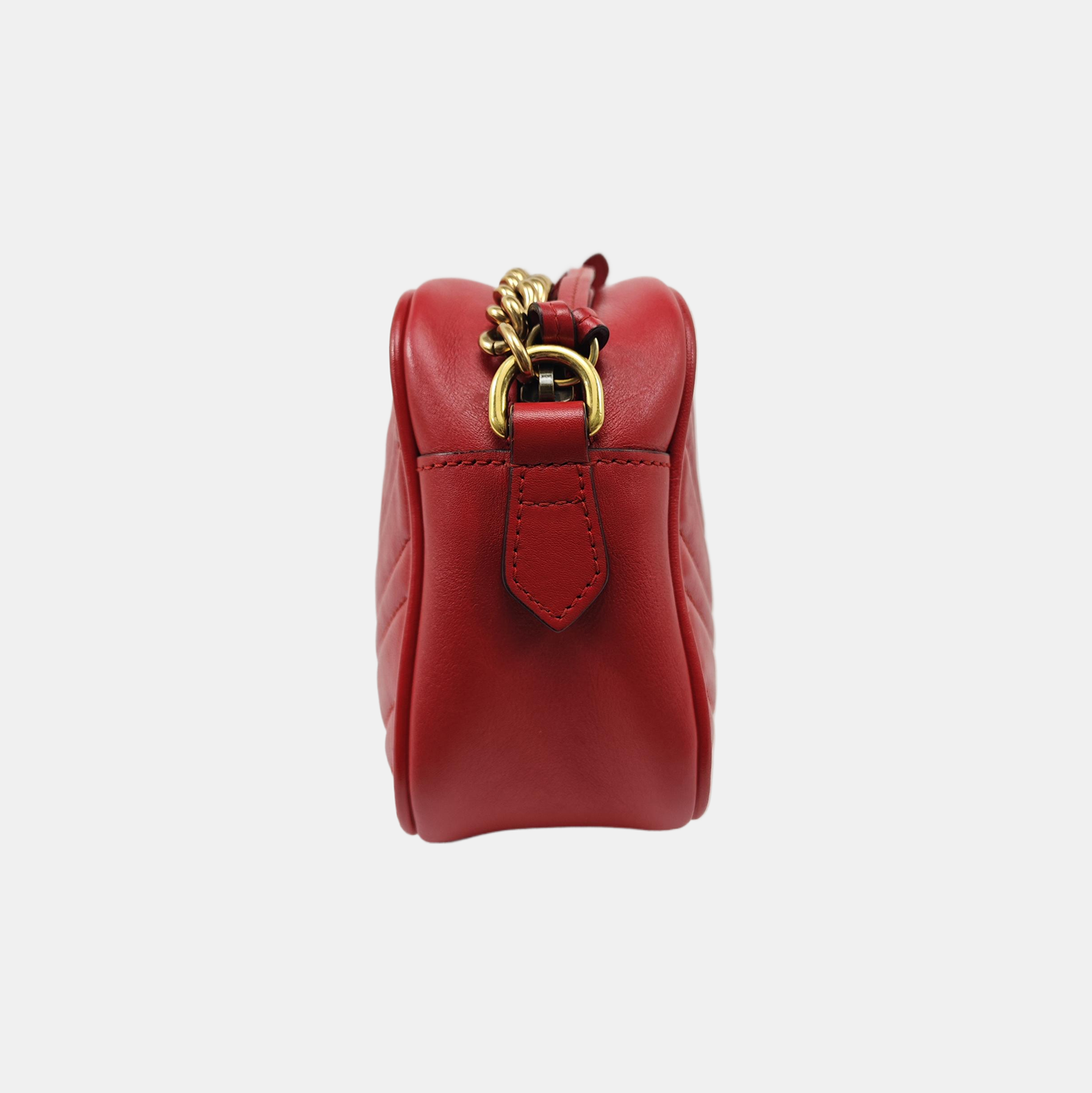 GG Marmont Small Quilted Calfskin Red