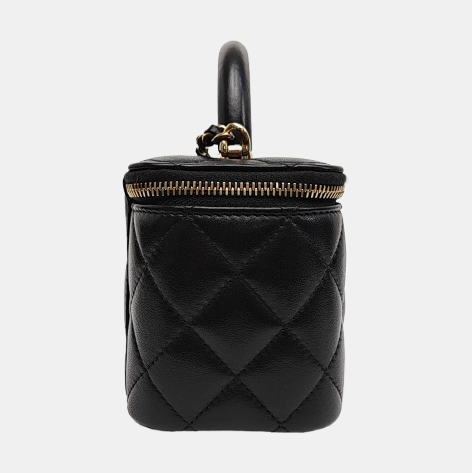 VANITY CASE Small Quilted Lambskin Black