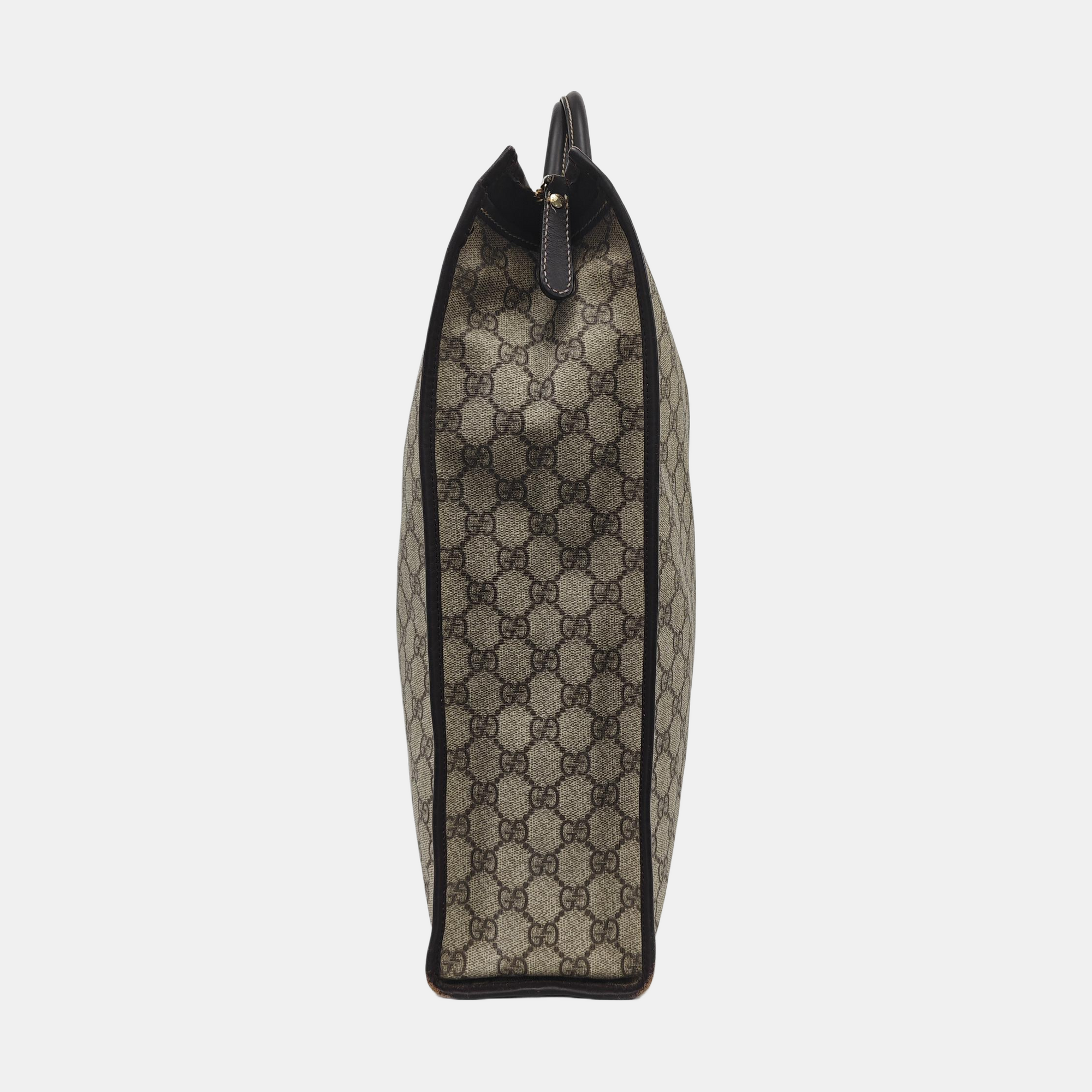 Monogram Coated Canvas Tote Bag Black