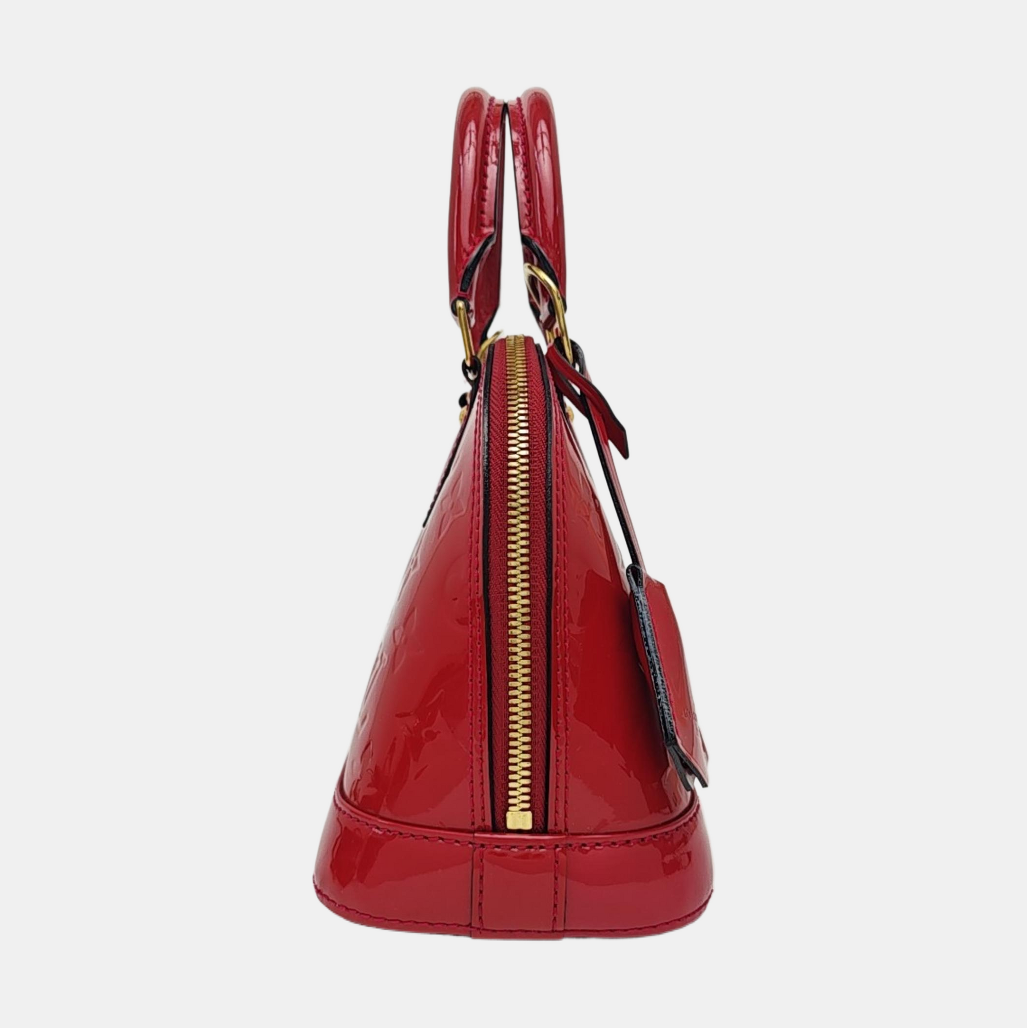 ALMA BB Monogram Patent Leather Red