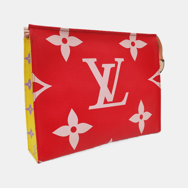 TOILET POCKET 26 Monogram Coated Canvas Red