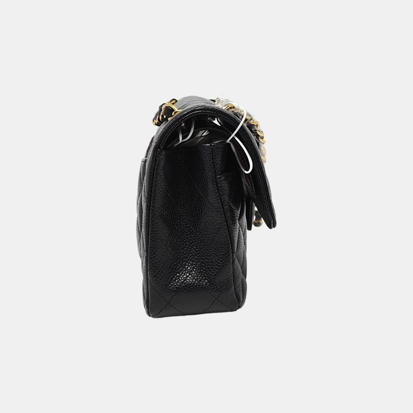 CLASSIC FLAP Small Quilted Grained Calfskin Black