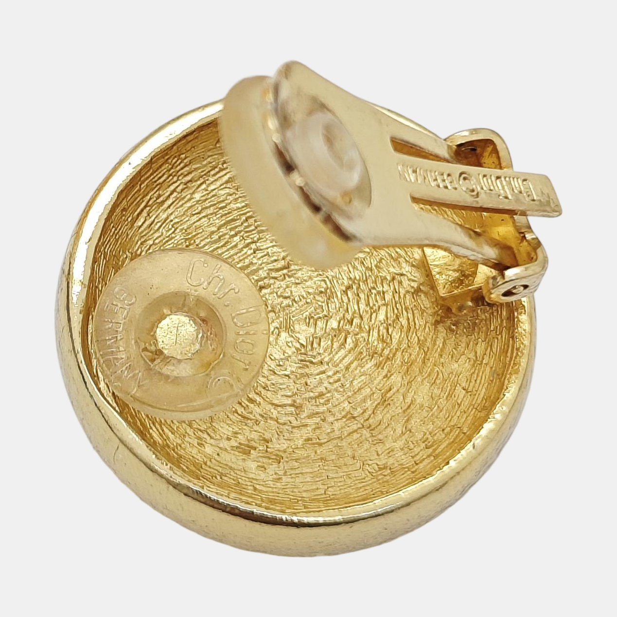 Synthetic Crystal Gold Clip On Earrings