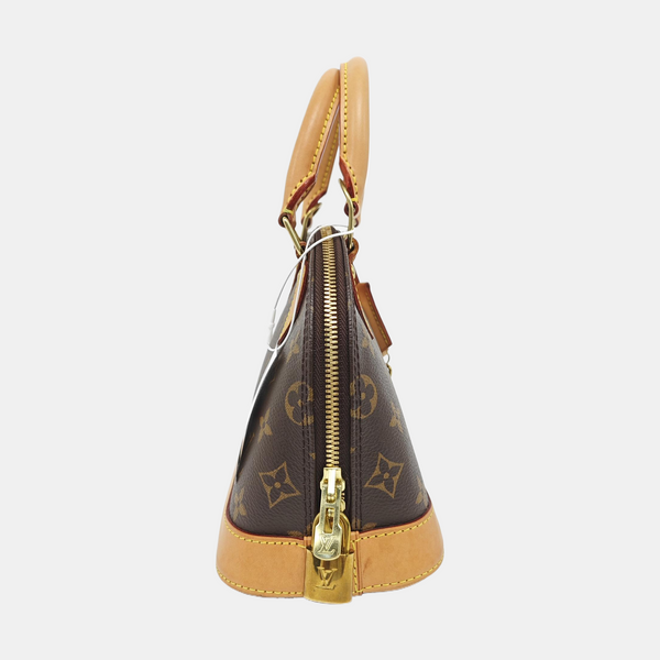 ALMA BB Monogram Coated Canvas Brown