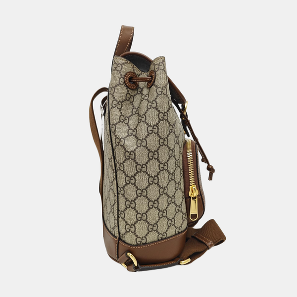 Monogram Coated Canvas Backpack Black