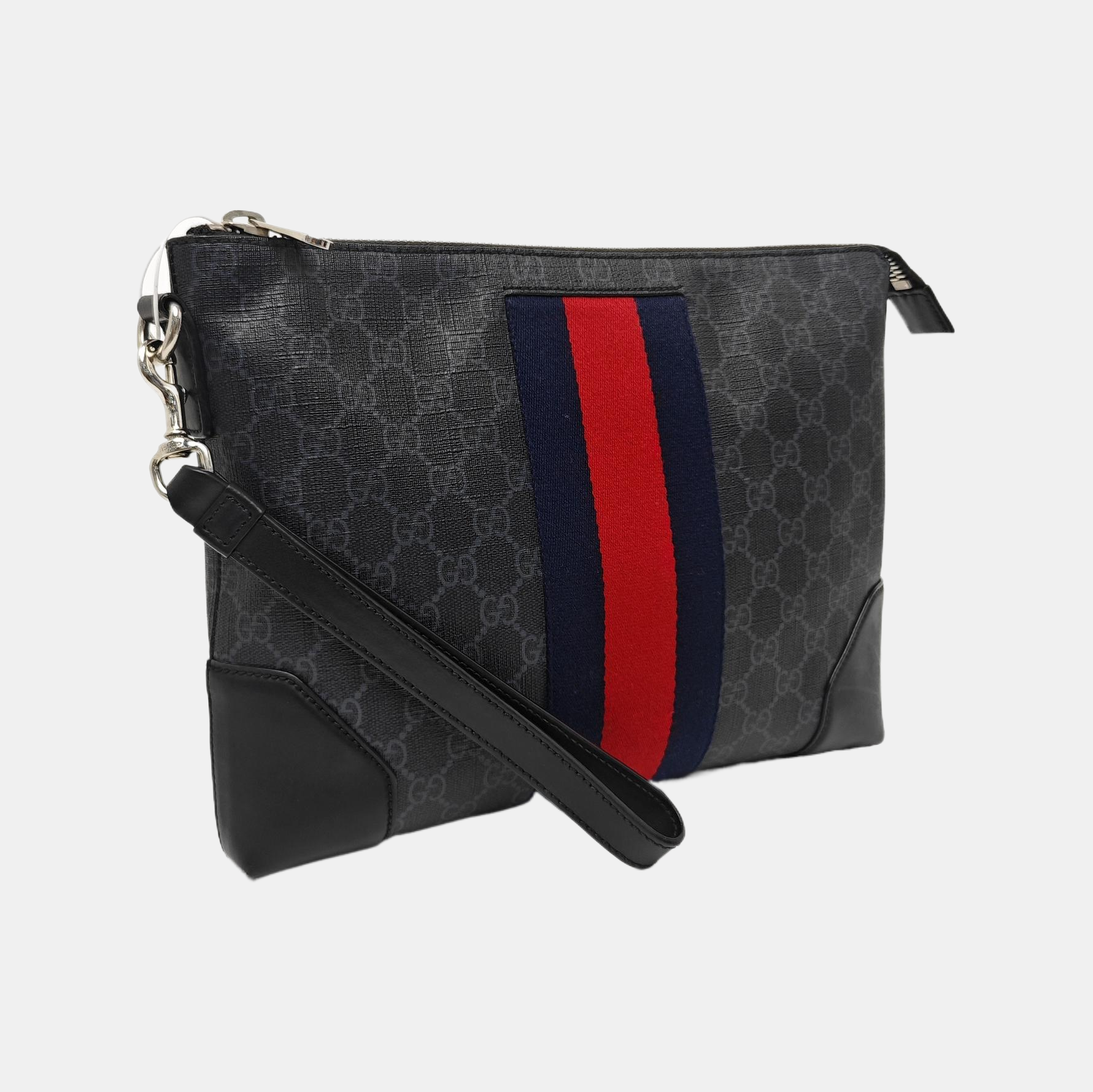Ophidia Large Monogram Coated Canvas Gray