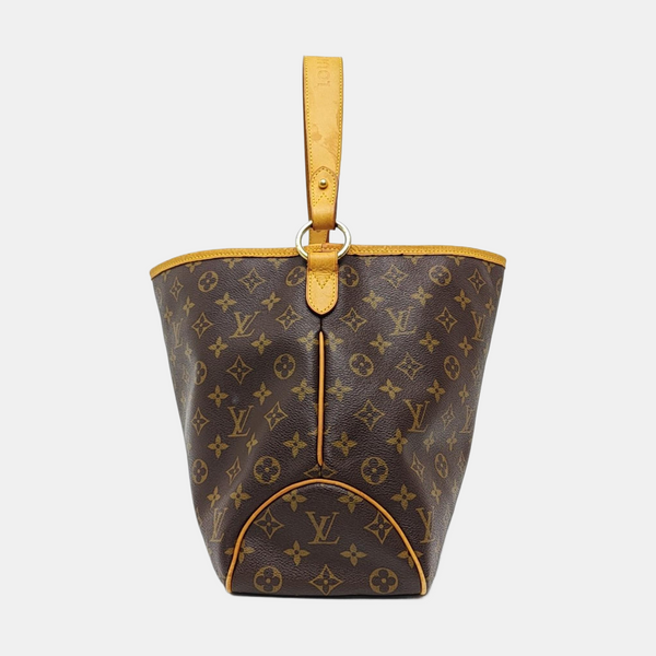 Monogram Coated Canvas Top Handle Bag Brown