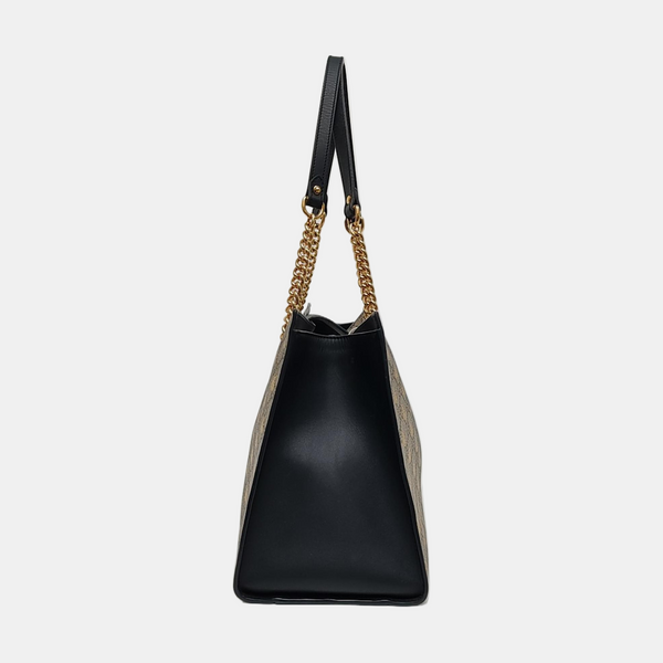 Padlock Medium Monogram Coated Canvas Brown