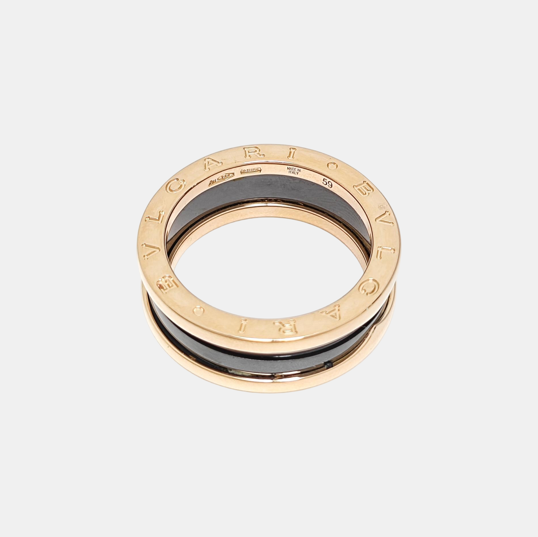 B.ZERO1 18k Rose Gold Ring EU 59