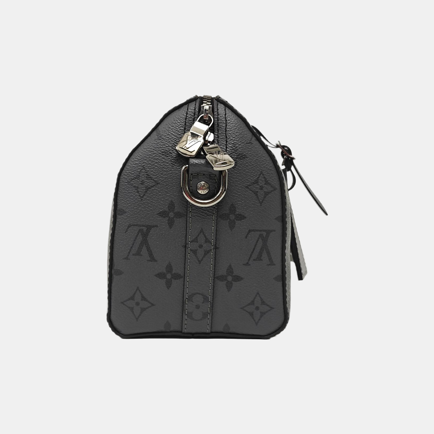 KEEPALL Monogram Coated Canvas Black