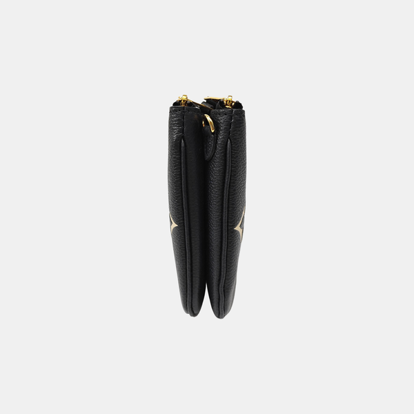 Monogram Calfskin Shoulder Bag Black