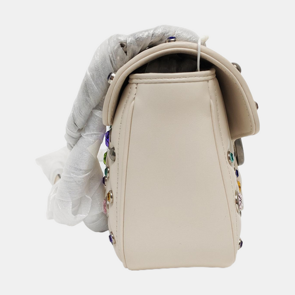 GG Marmont Medium Quilted Calfskin White