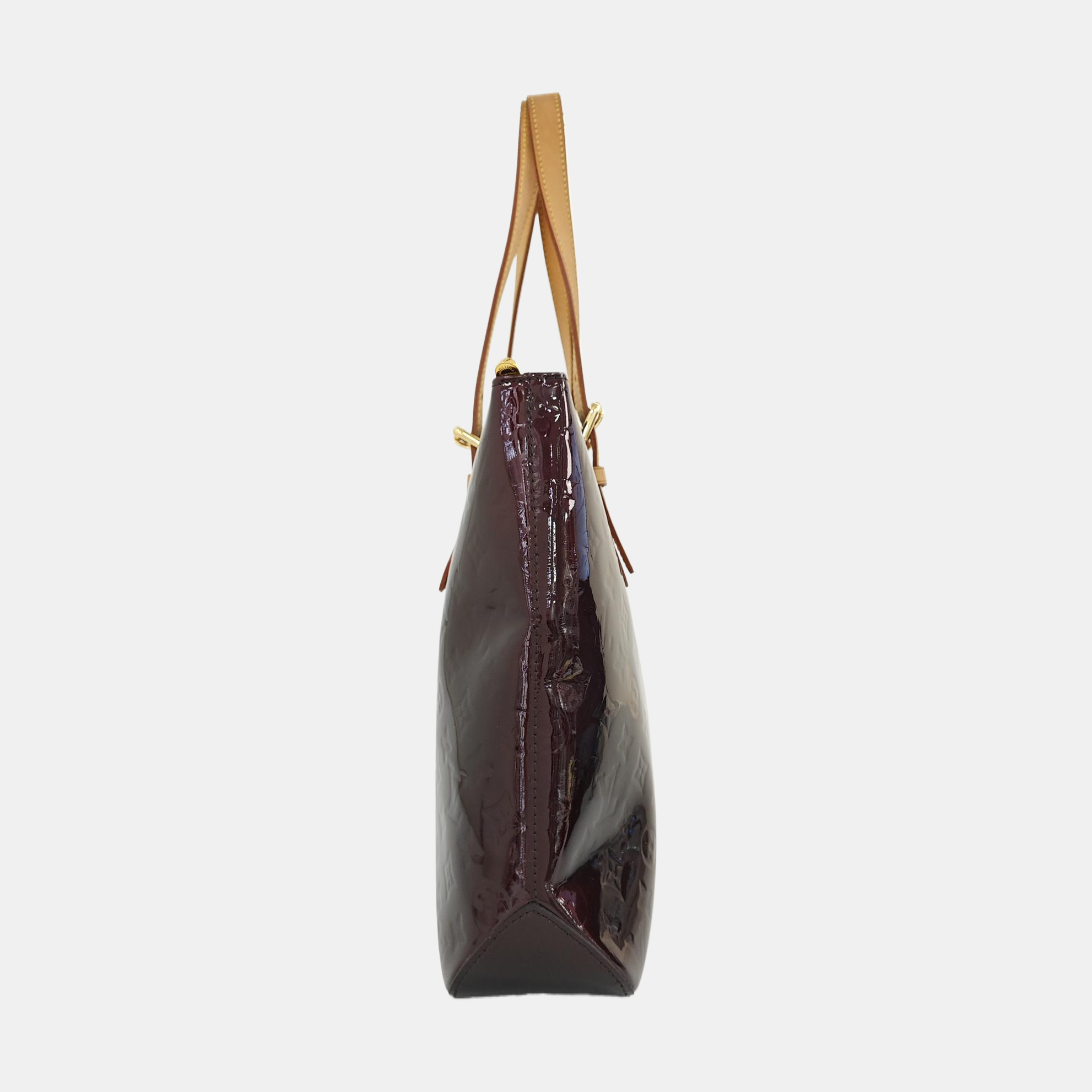 BRENTWOOD Monogram Patent Calfskin Red