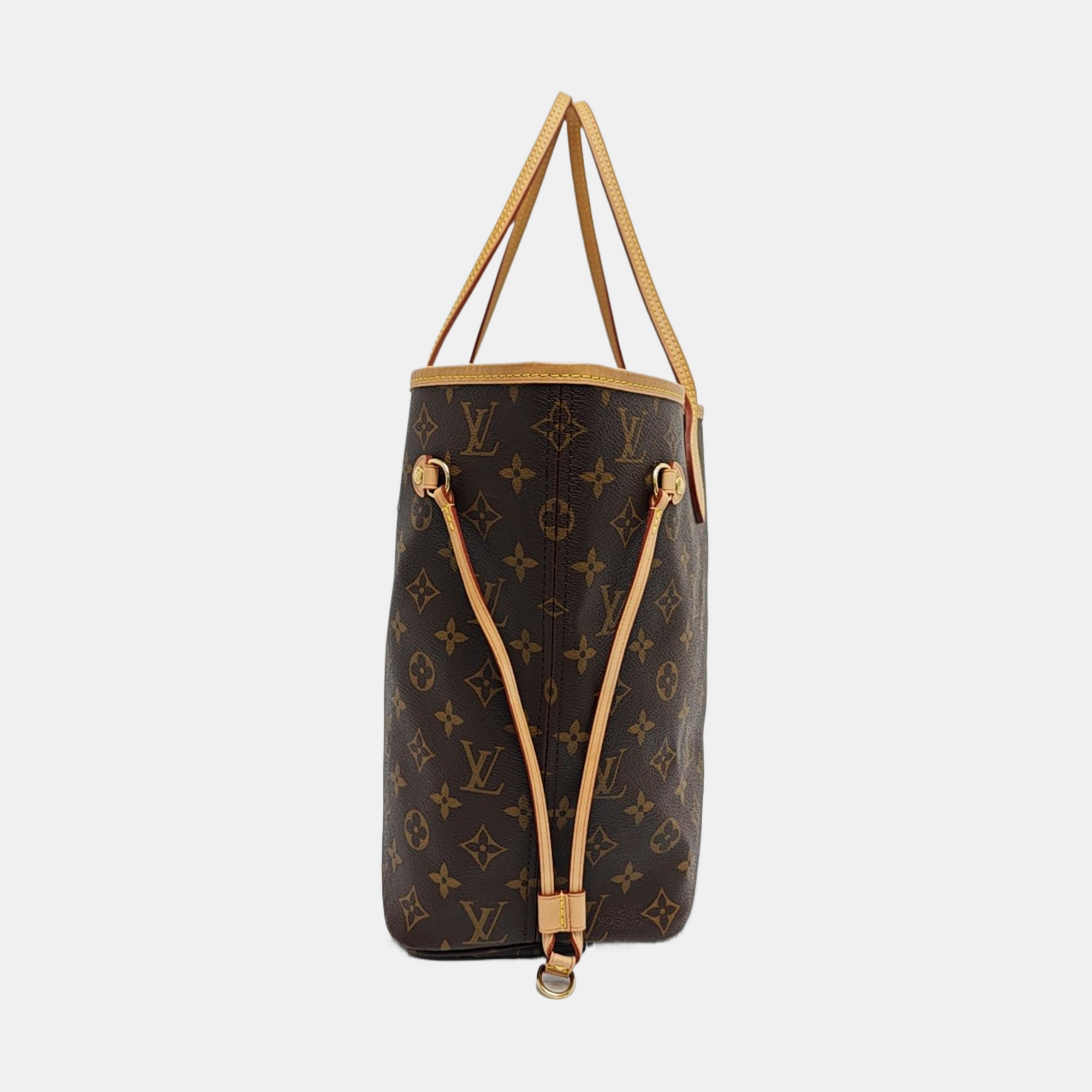 NEVERFULL MM Monogram Coated Canvas Brown