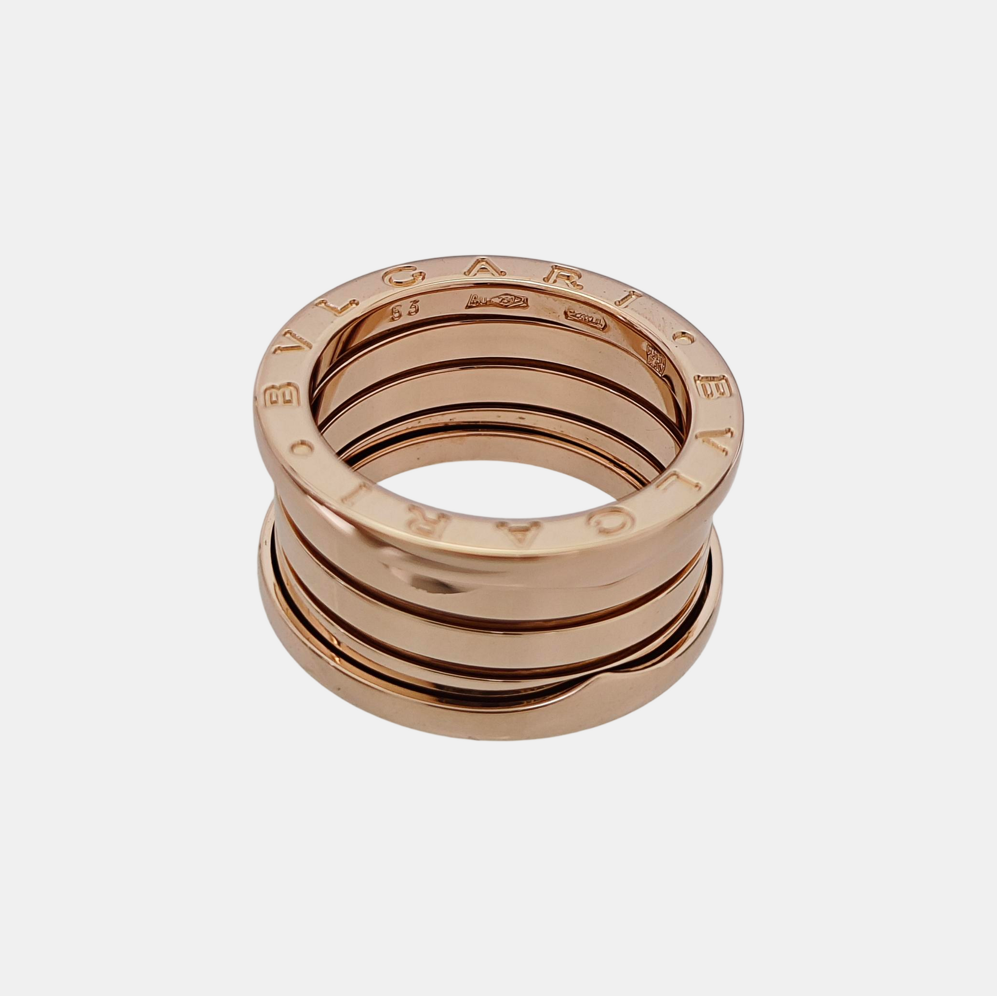 B.ZERO1 18k Rose Gold Ring EU 53