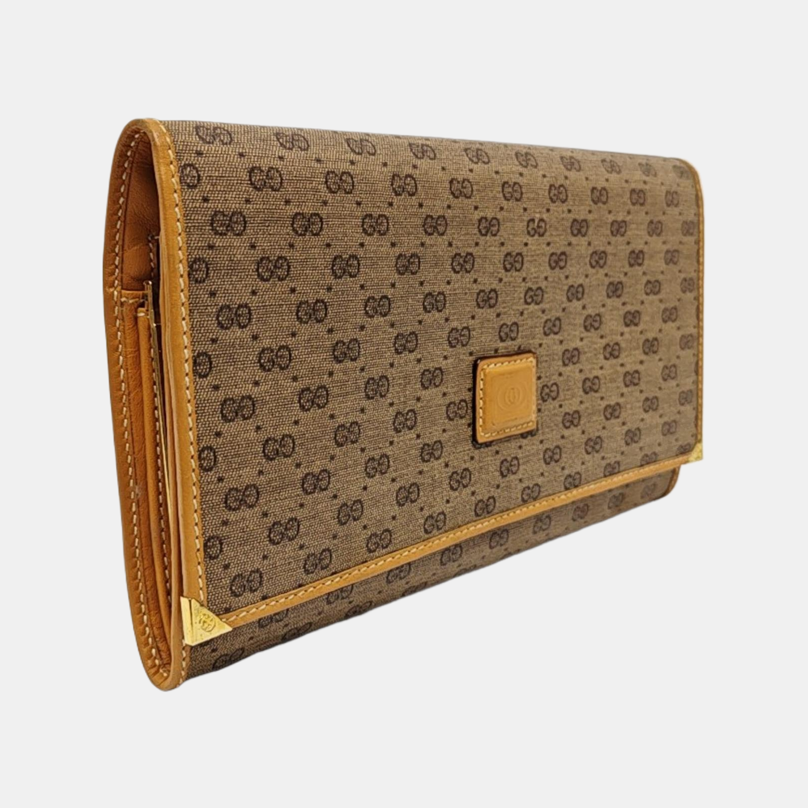 Monogram Coated Canvas Wallet Brown