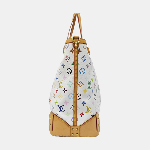 LV × TM SHARLEEN GM Monogram Coated Canvas White