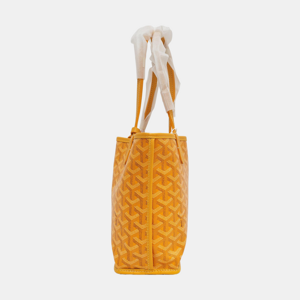 Authenticated pre-owned  Anjou Mini Coated Canvas Yellow - Tote Bag at Looply