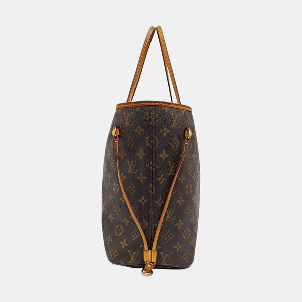 NEVERFULL MM Monogram Coated Canvas Brown
