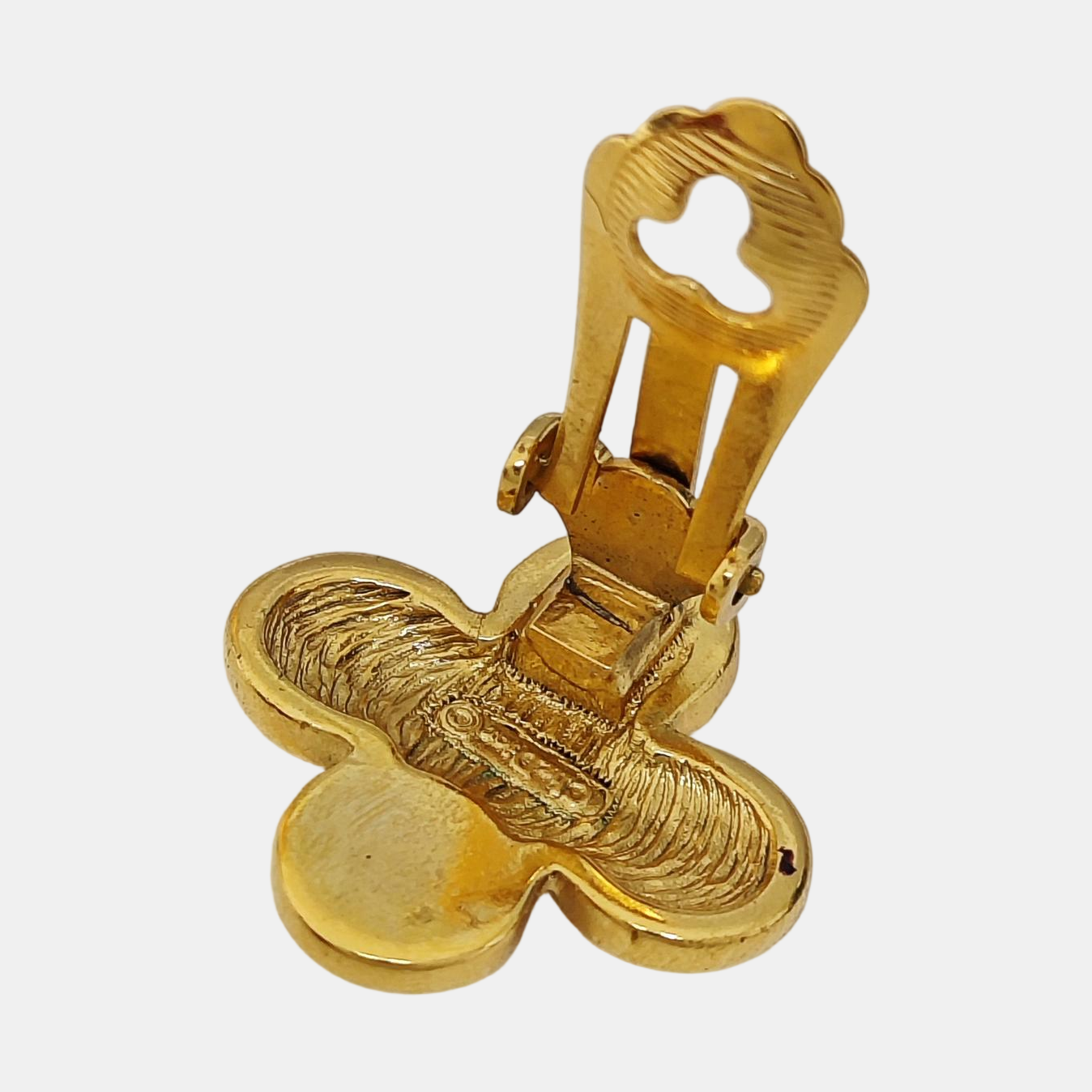 Metal Gold Clip On Earrings