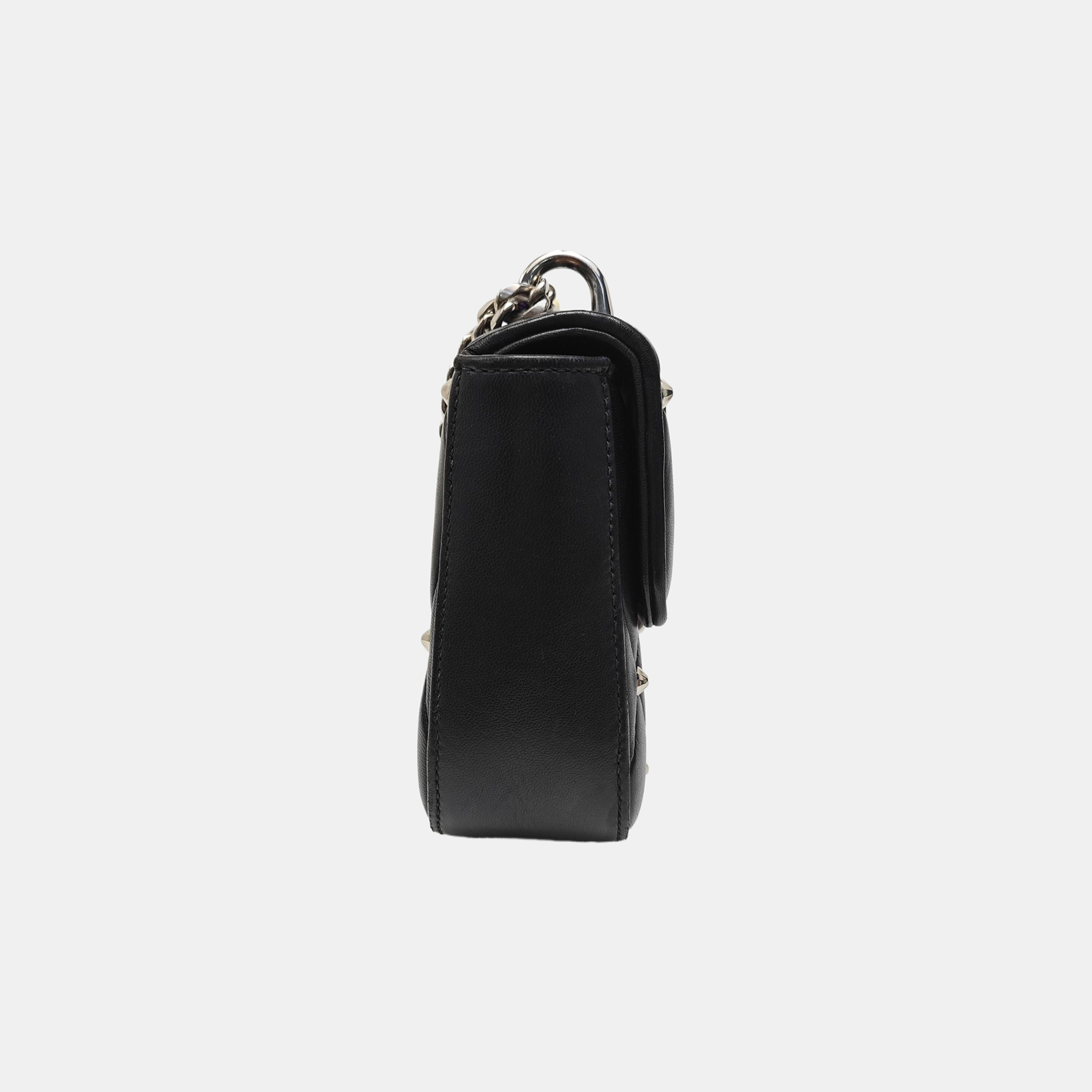 Quilted Lambskin Shoulder Bag Black