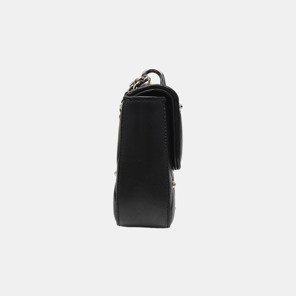 Quilted Lambskin Shoulder Bag Black