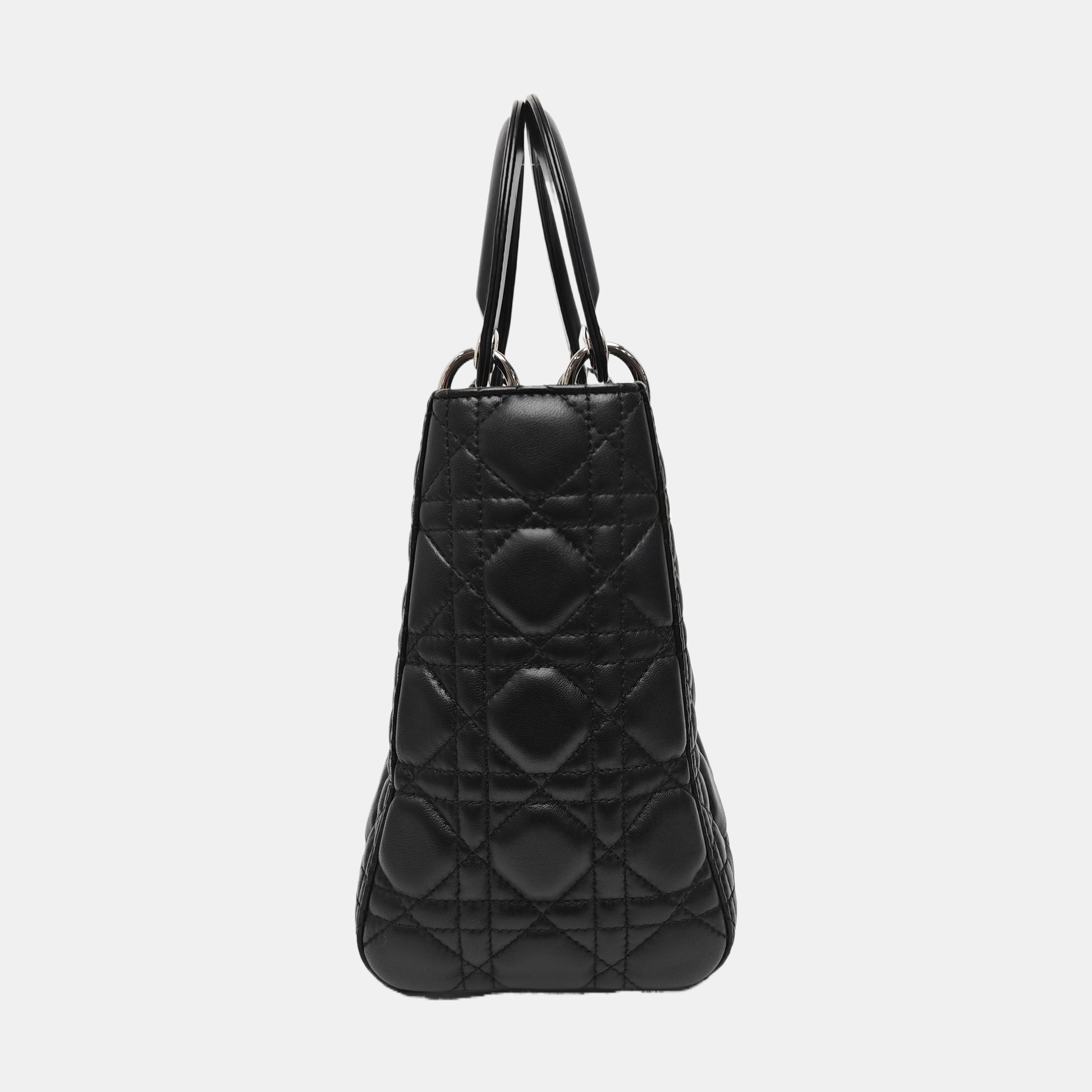 Lady Dior Medium Cannage Lambskin Black