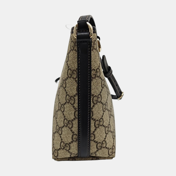 GG Emblem Mini Monogram Coated Canvas Beige