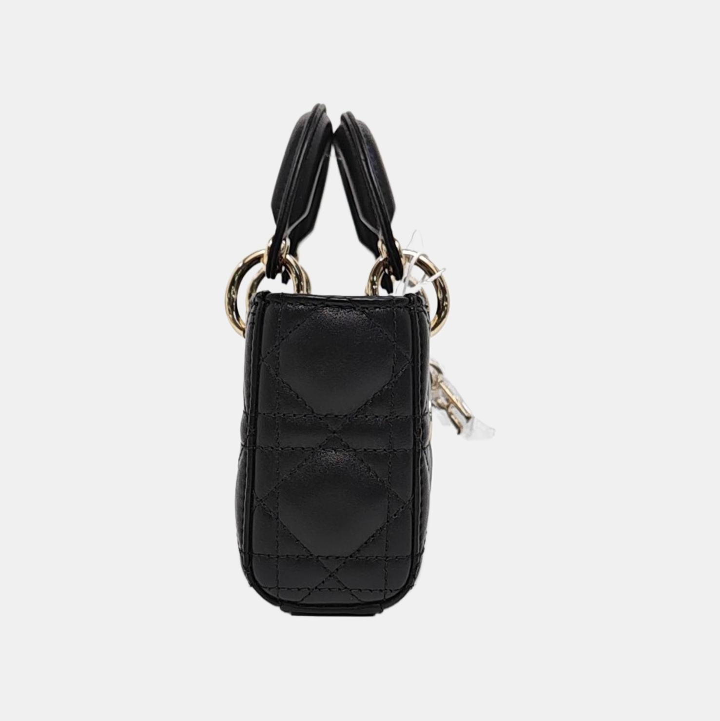 Lady Dior Mini Cannage Calfskin Black