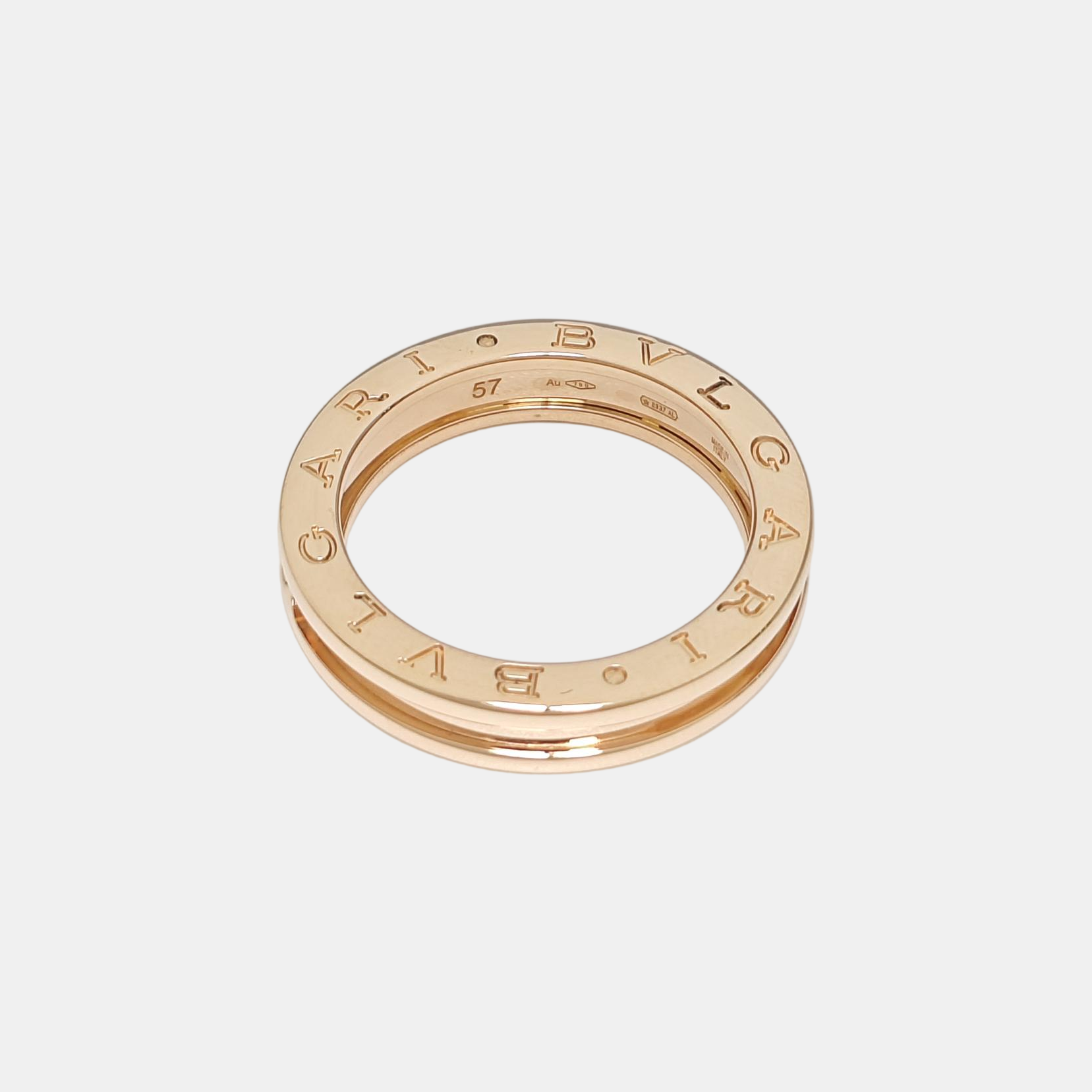 B.ZERO1 18k Rose Gold Ring EU 57