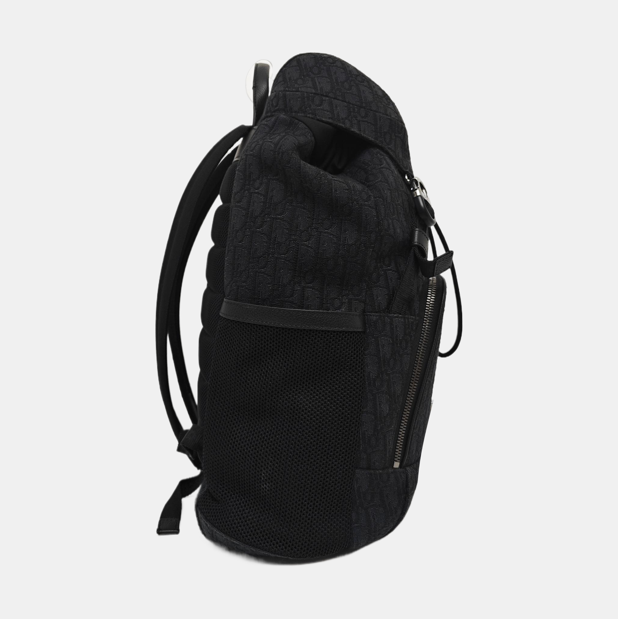 Oblique Canvas Backpack Black