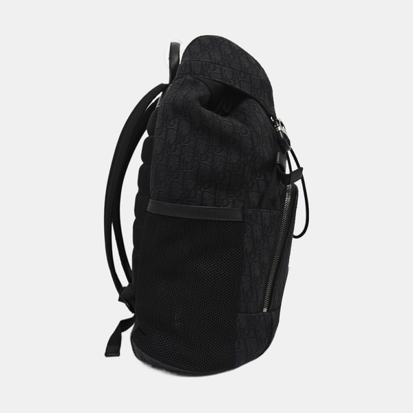 Oblique Canvas Backpack Black