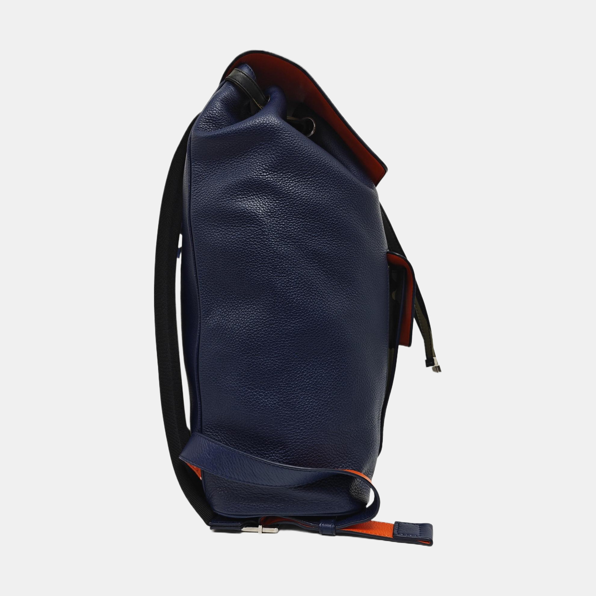 Calfskin Backpack Blue