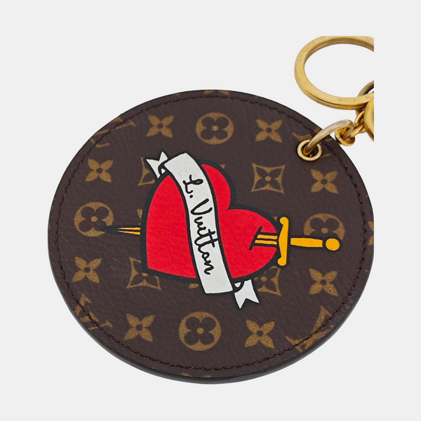Leather Bag Charm Brown
