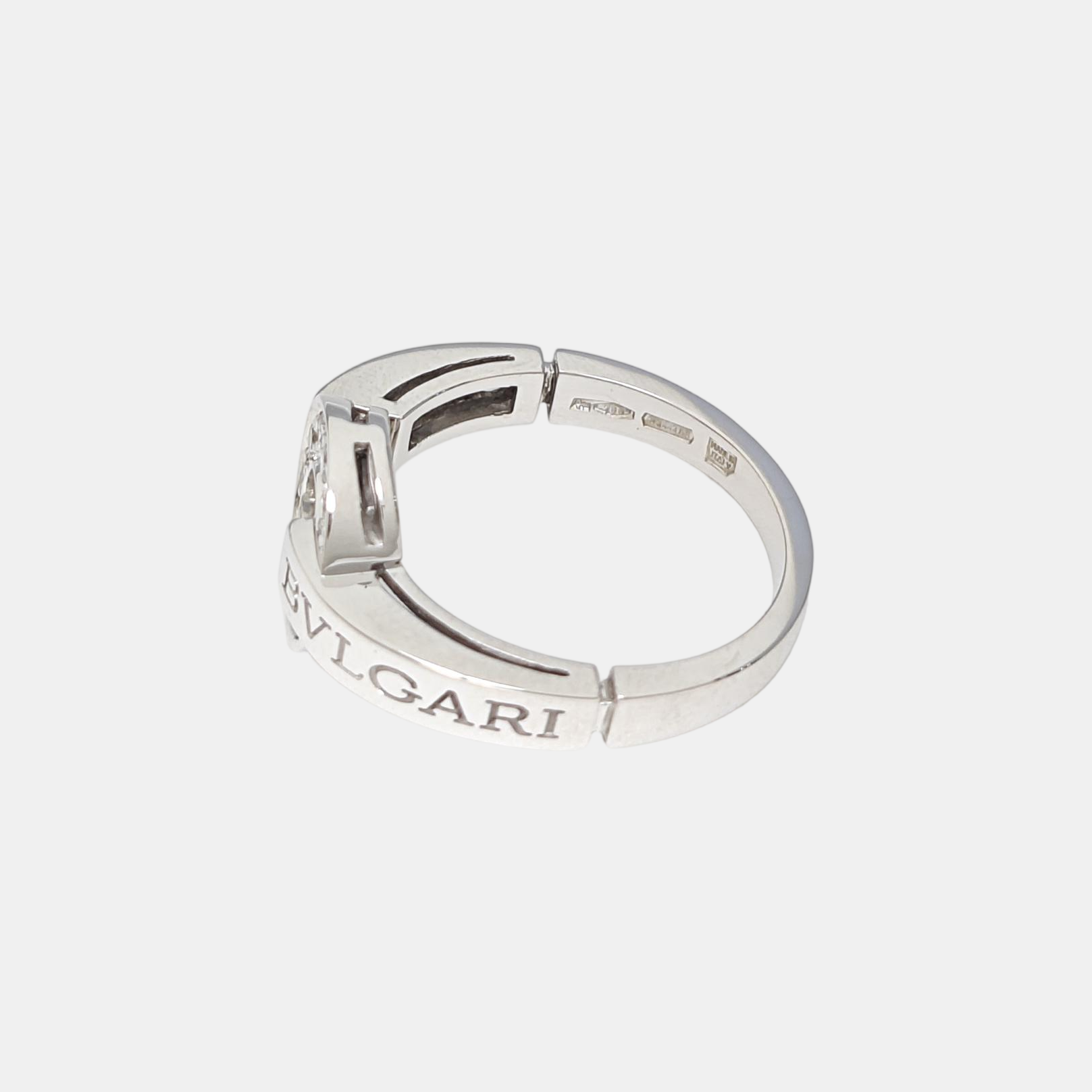 BVLGARI BVLGARI 18k White Gold Silver Ring EU 51