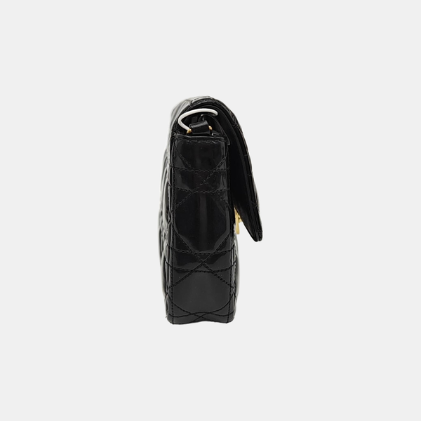 Miss Dior Cannage Patent Leather Black