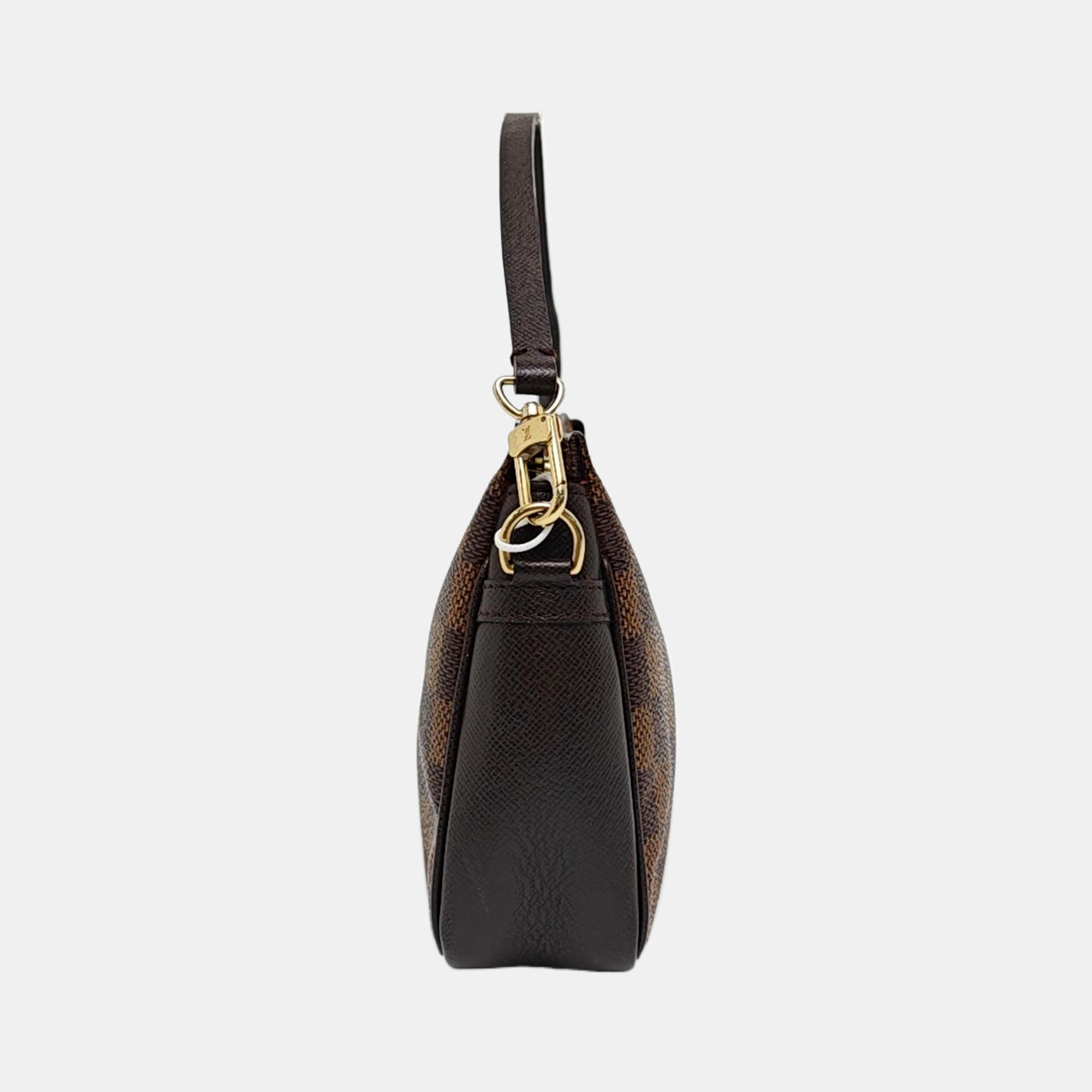TROUSSE MAKE UP Damier Ebene Coated Canvas Brown