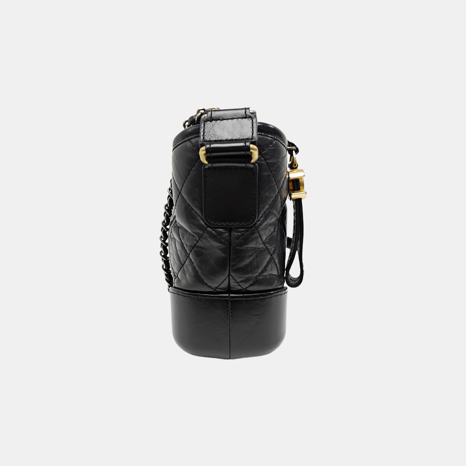 GABRIELLE Small Quilted Calfskin Black