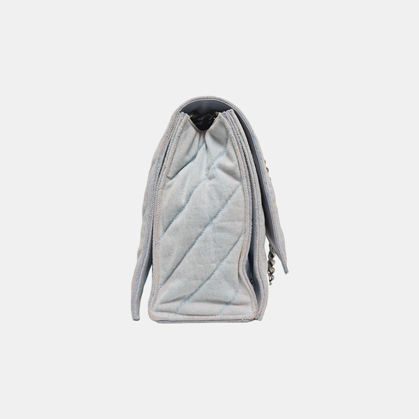 Crush Large Quilted Denim Blue