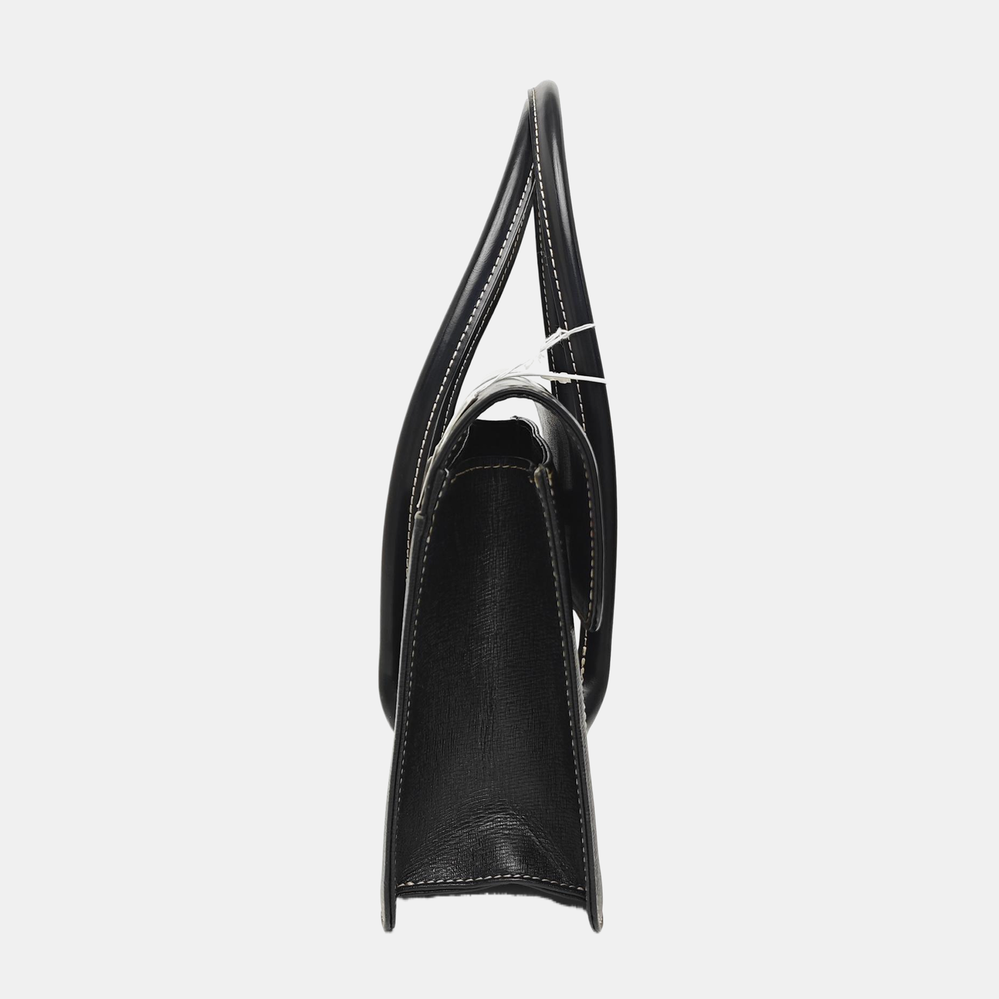 Calfskin Top Handle Bag Black