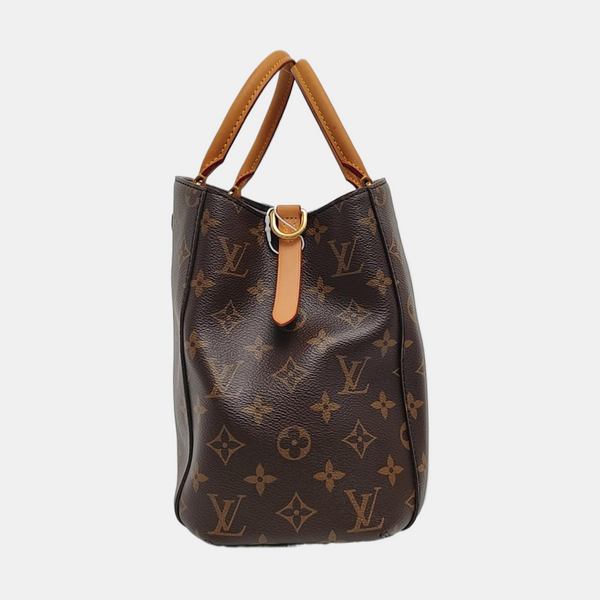 MONTAIGNE MM Monogram Coated Canvas Brown