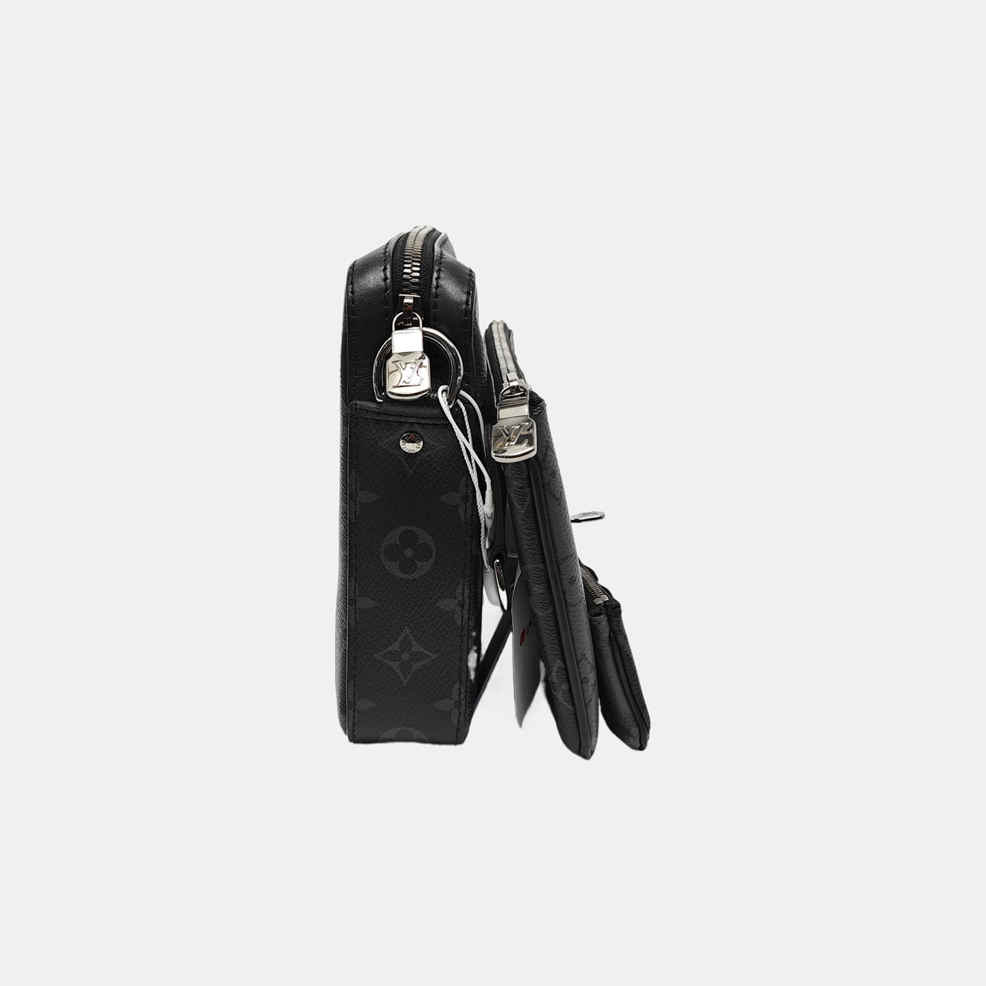 TRIO Monogram Coated Canvas Black