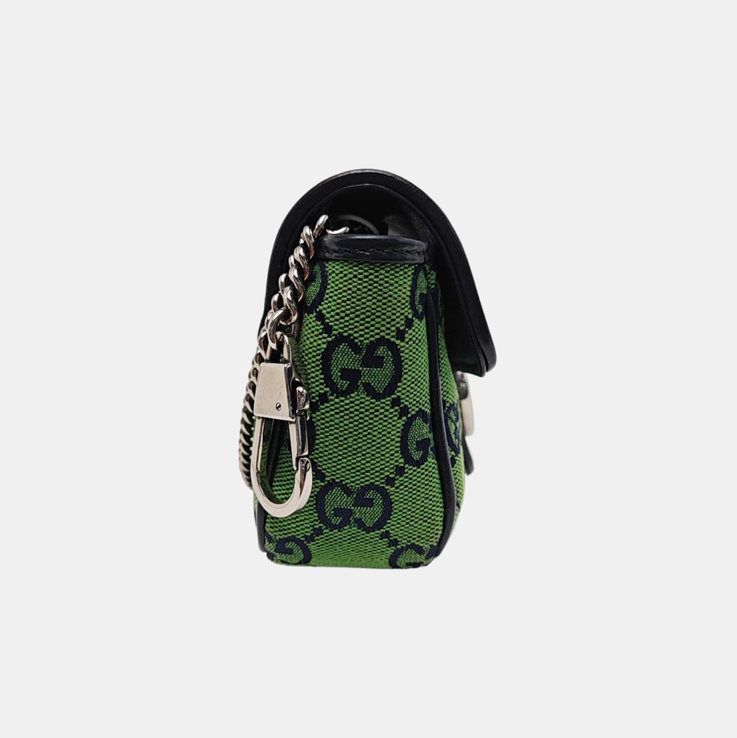 GG Marmont Mini Quilted Canvas Green