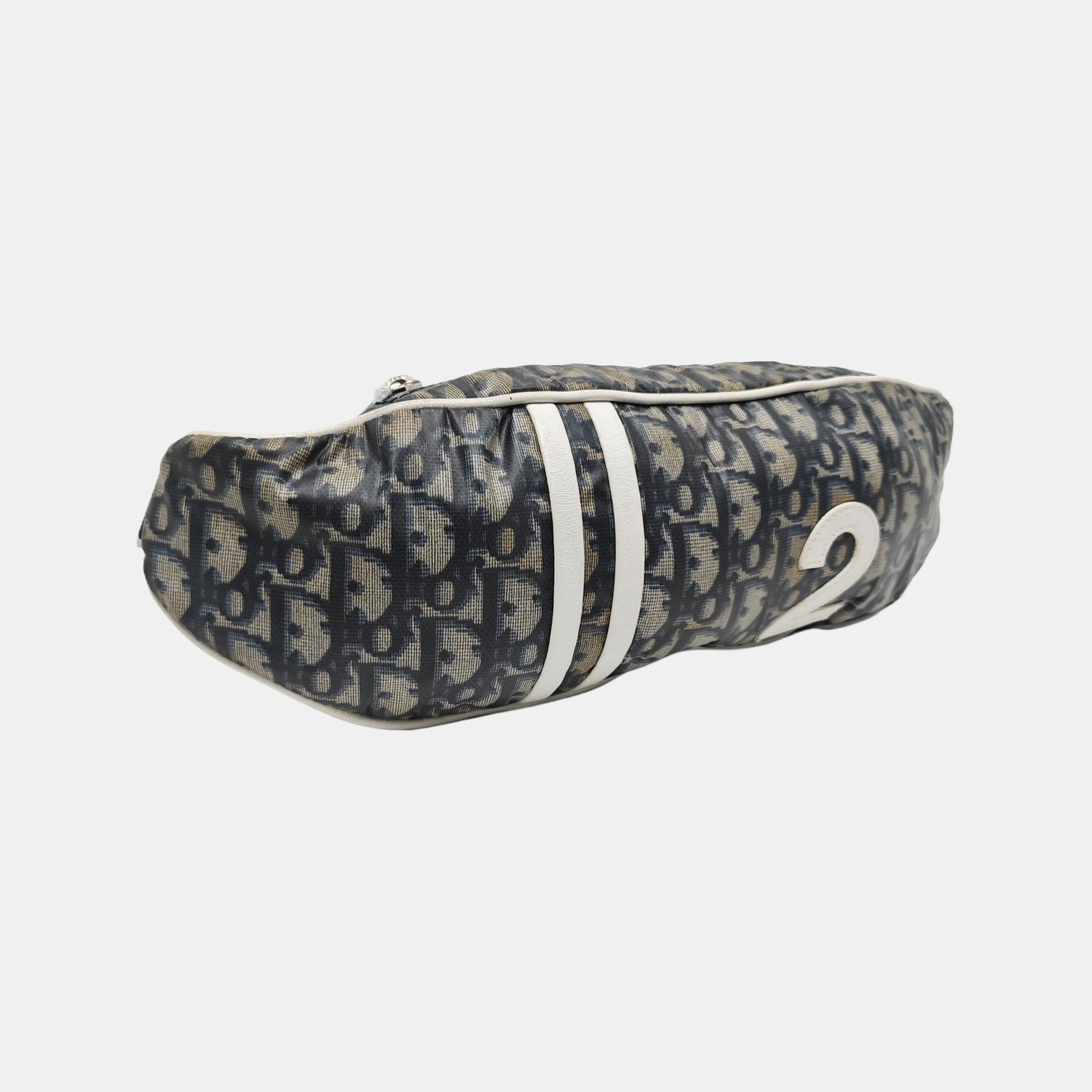 Oblique Fabric Belt Bag Blue