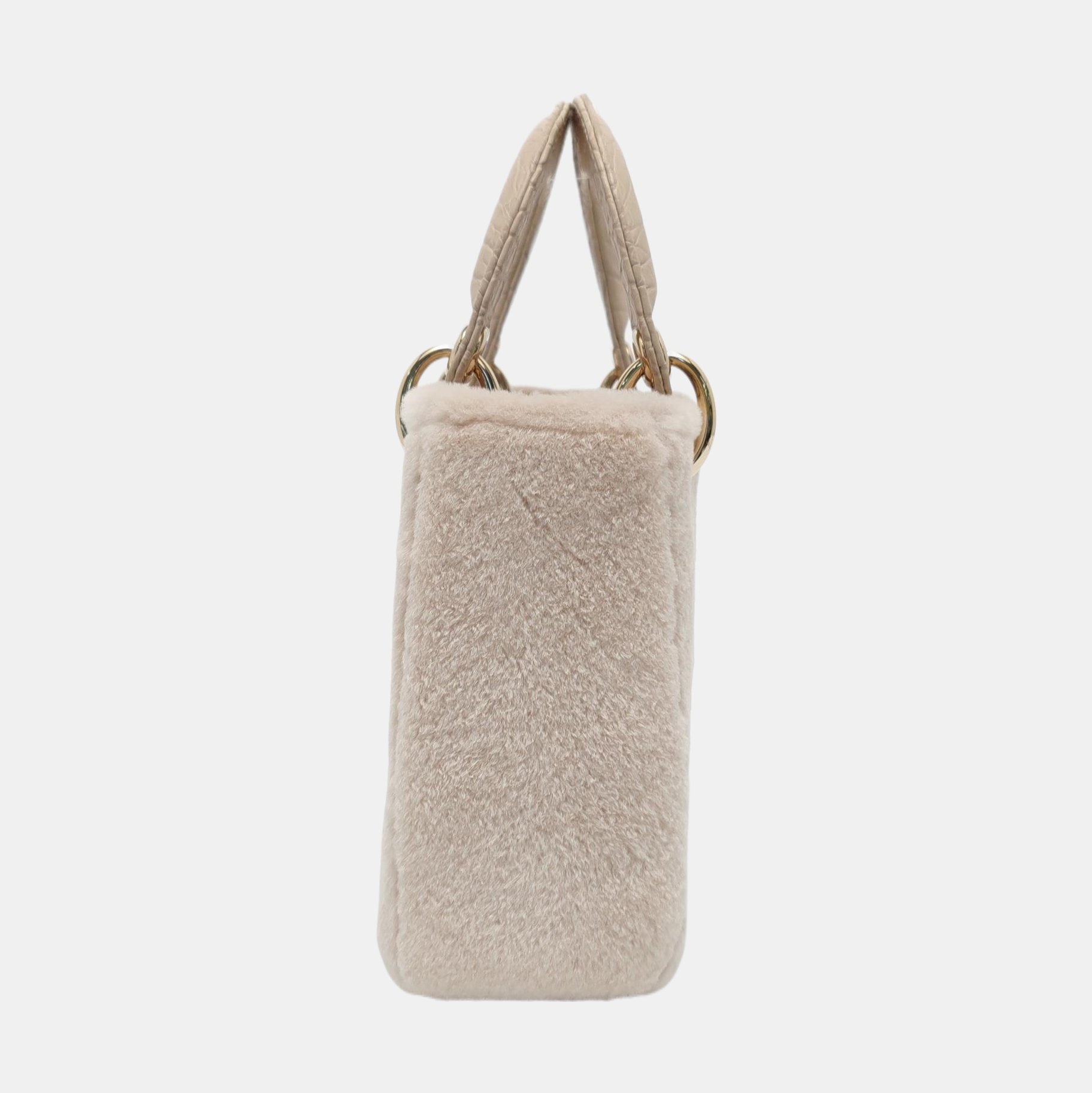 Lady Dior Mini Fur Beige